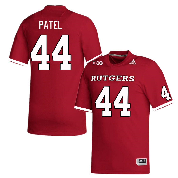 Men #44 Jai Patel Rutgers Scarlet Knights College Football Jerseys Stitched Sale-Scarlet